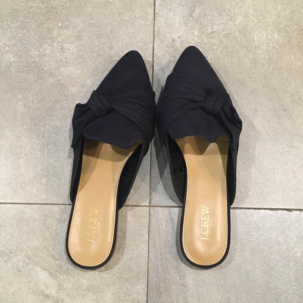 J. Crew Women's Black Knotted Mules